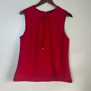 Ted Baker Red Sleeveless Blouse with Round Neckline